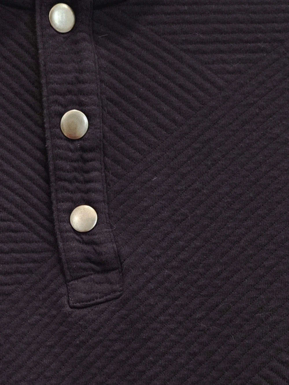 Goodfellow & Co Black Quilted Zip-Neck Pullover Sweater